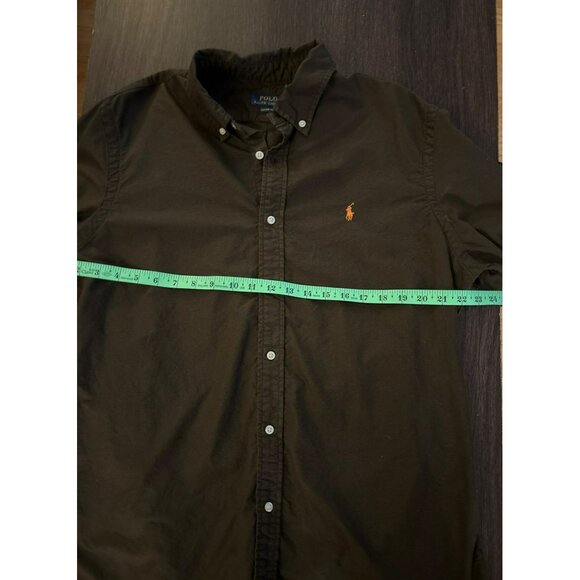 Polo Ralph Lauren Custom Fit Long Sleeve Button Down Green Shirt Size XL - Picture 8 of 10